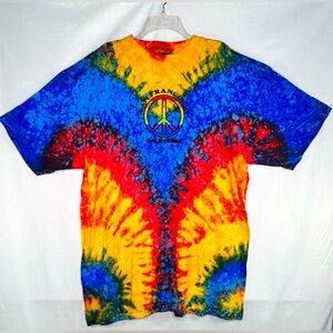 Vintage Team Sports Brand San Francisco Tie Dye Peace Embroidered Hippie Sz 2 XL